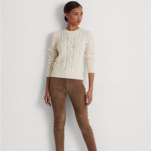 Rag & Bone Off-White Cable Knit Sweater - Size Small